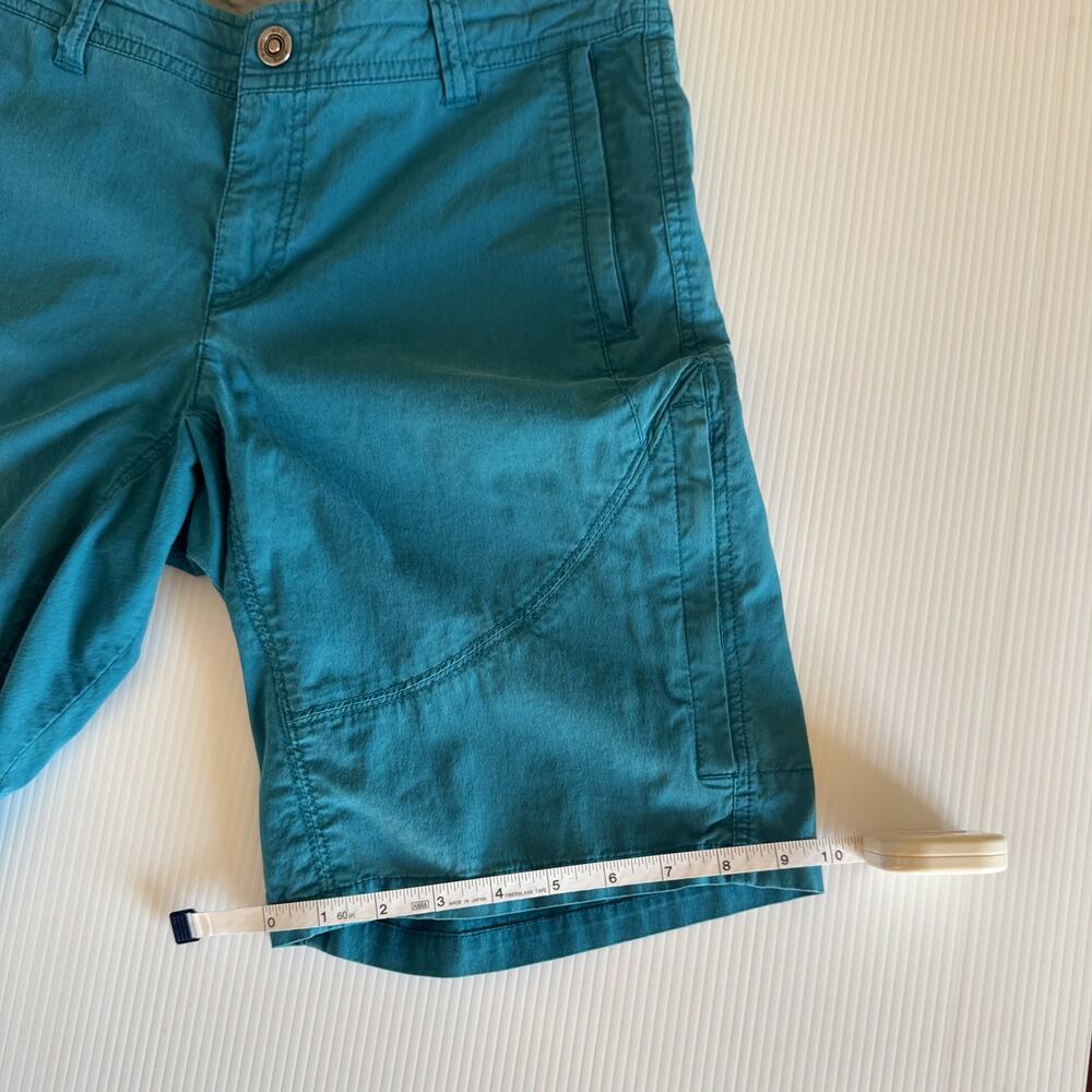 KUHL Spire Hiking Shorts Sz 8 Teal Blue UPF50 Gorpcore Sportif Hiking Camping - Picture 10 of 15